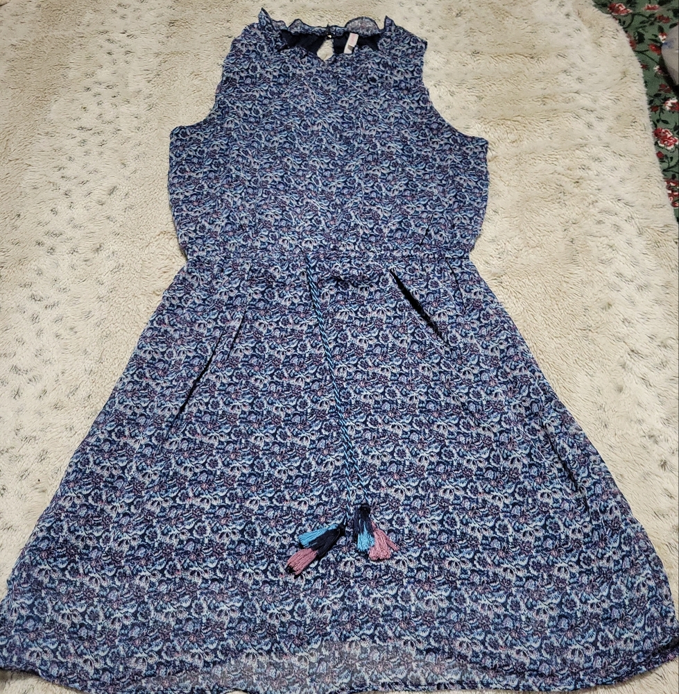 Floral Blue Women's Dress